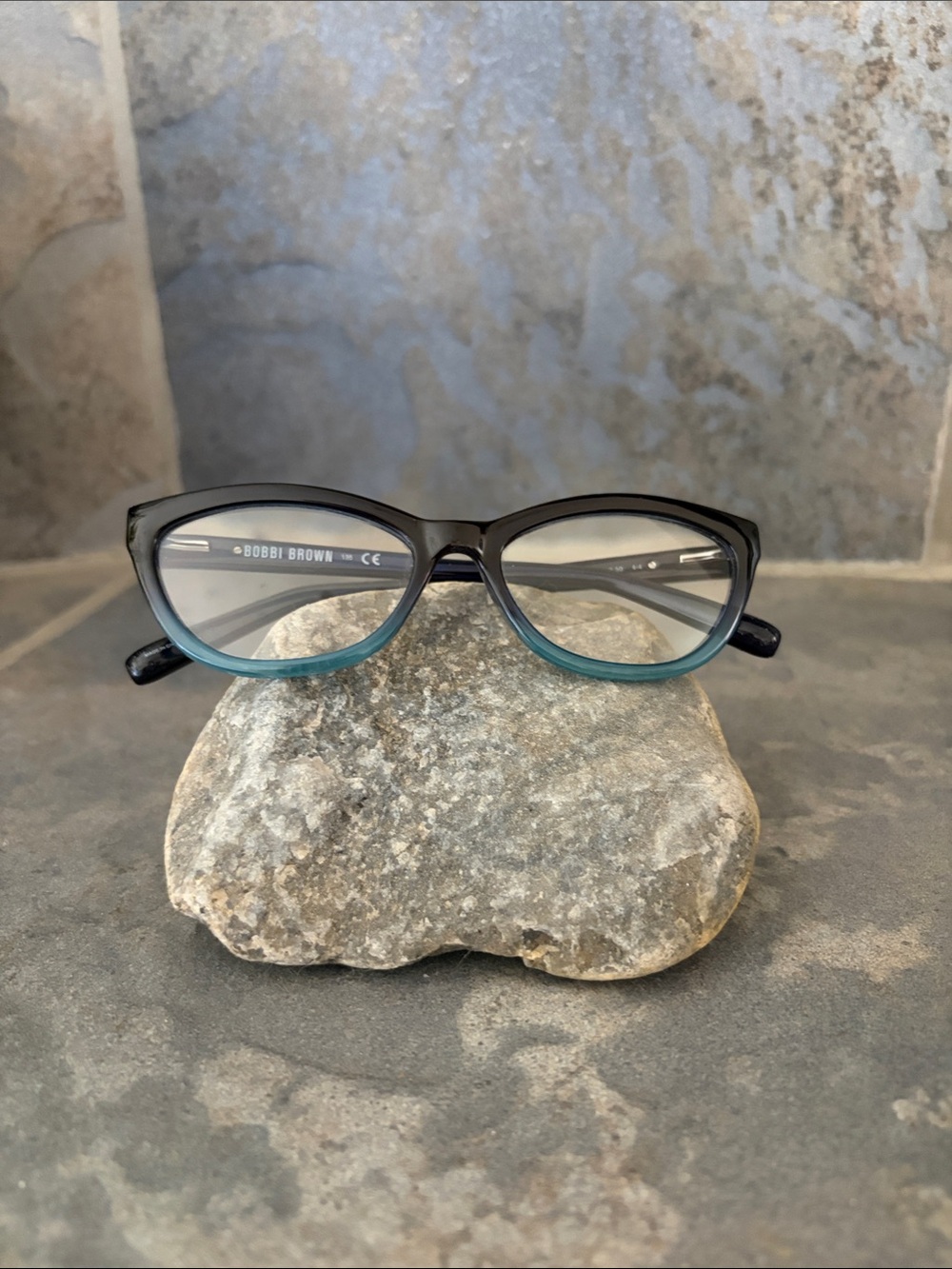 Bobbi Brown The Nomad Blue to Teal Ombre Cat-Eye Glasses 2.5